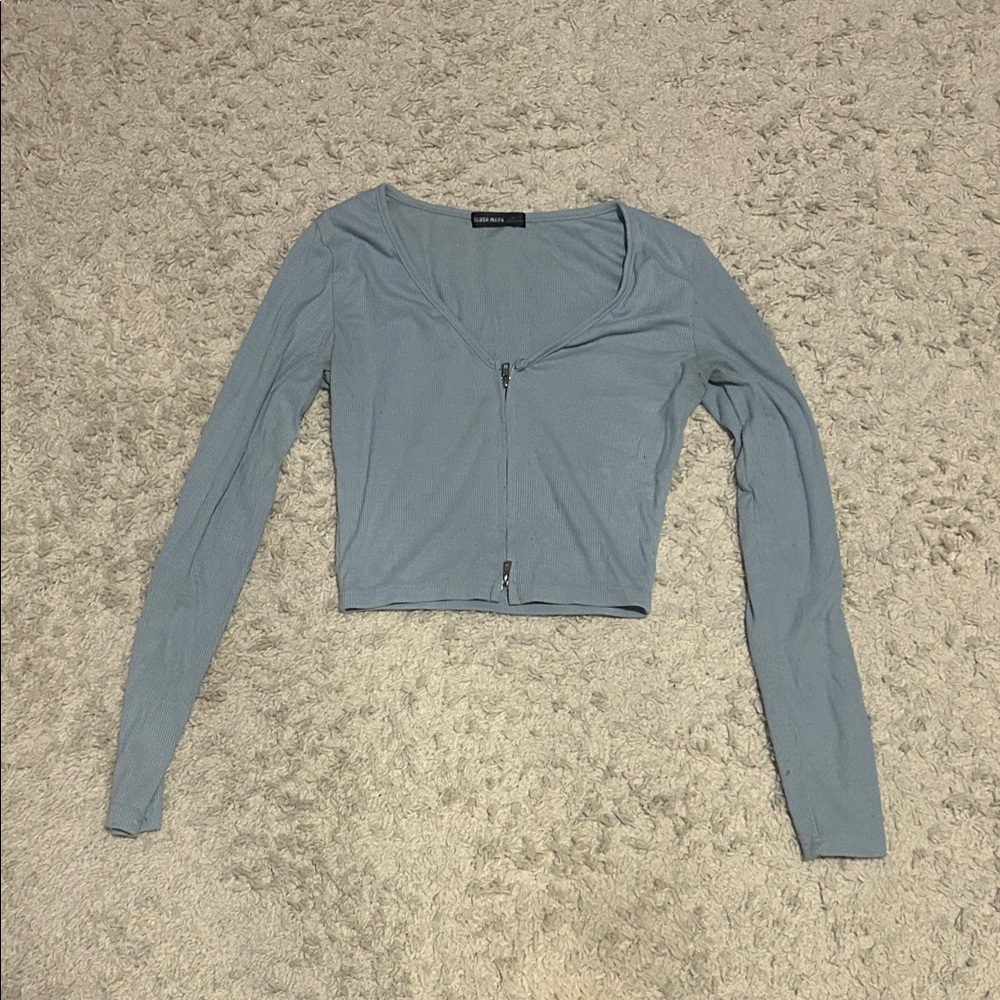 Brandy Melville Light Blue Long Sleeve Top